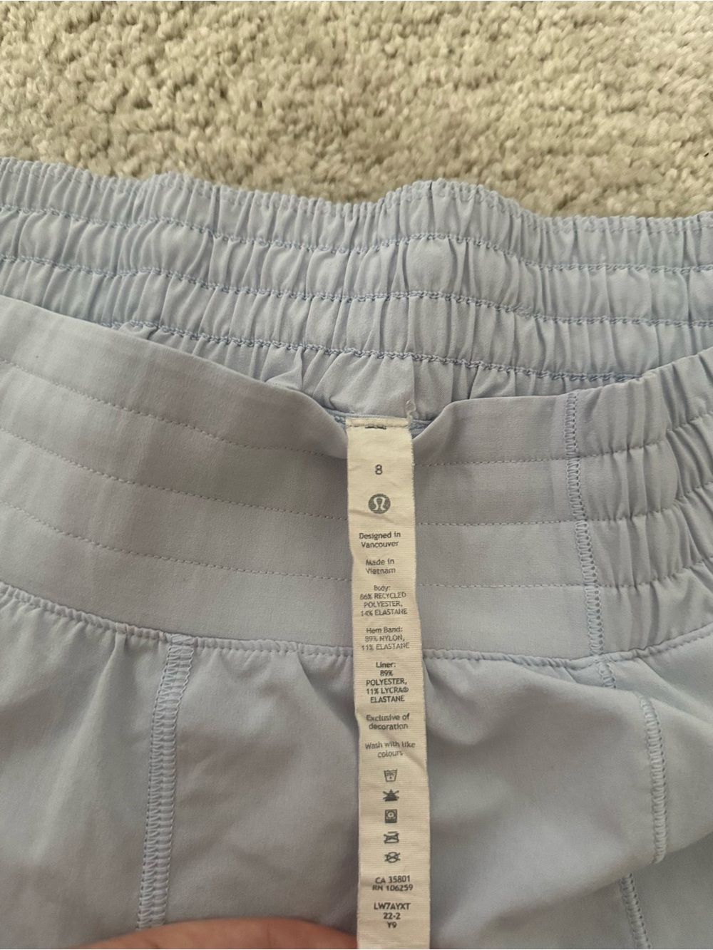 lululemon athletica Light Blue Women's Shorts